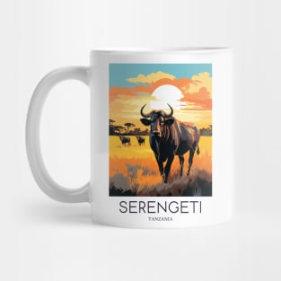 A Pop Art Travel Print of the Serengeti National Park - Tanzania Mug